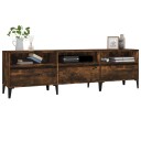 vidaXL TV-benk røkt eik 150x30x44,5 cm konstruert tre