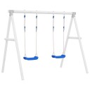 vidaXL Huskeseter med tau 2 stk blå 37x15 cm polyeten
