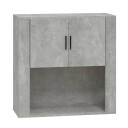 vidaXL Veggskap betonggrå 80x33x80 cm konstruert tre