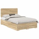  Sengestamme med skuff Sonoma eik 135 x 190 cm Konstruert tre