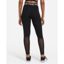 Nike Pro Mid Rise Mesh Panelled Tights Dame Black/White M