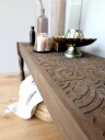 Chic Antique Benk med utskjæringer 40336-00