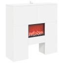 vidaXL Elektrisk peis Hvit 75 x 24,5 x 75 cm Konstruert tre