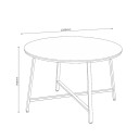 Spisebord HOME4YOU Sancia D120x76 cm Eik/Brun   Eik/brun