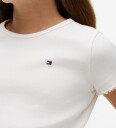 Tommy Hilfiger Essential Rib Top Ss   OFF WHITE   152