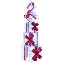 vidaXL Juledekorasjon gaveeske 5 stk. 125 LED-lys Blå 35 x 35 x 33 cm