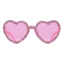 Hjertebriller Rosa med Strass - One size