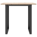  Spisebord O-ramme 90x90x75 cm heltre furu og støpejern 3282674