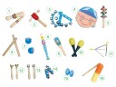 Musikksett 16 instrumenter for barn og veske ECOTOYS