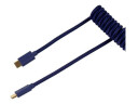 Keychron Custom Coiled Aviator USB-C Cable - Blue - Upgrade Accessories - Blå