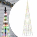  LED juletre på flaggstang 3000 LEDs Fargerike 800 cm
