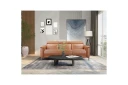 Sofa 3 seter Lund Kognac PU Manuell hvilestol   Kognac PU Manuell hvilestol