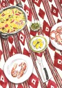 Mediterranean Paella Table Plakat Plakat / 40x50cm