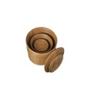 ferm LIVING Column oppbevaringssett 3 deler Natural Stained