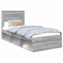  Sengestamme med hodegjerde Grå Sonoma 75 x 190 cm Massiv furu
