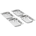  Gastronormbeholdere 12 stk GN 1/4 40 mm rustfritt stål 50900