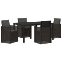 vidaXL Hage Spisegruppe med pute 5 pcs Antrasitt PP