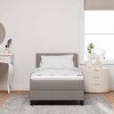  Sengebunn med madrass & LED Taupe 80x200 cm Stoff