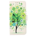Glam Series Huawei Nova 8i/Honor 50 Lite Lommebok-deksel Blomstrende Tre / Grønn