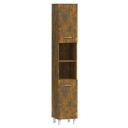 vidaXL Baderomsskap røkt eik 30x30x179 cm konstruert tre