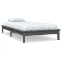 vidaXL Sengeramme grå heltre furu 100x200 cm