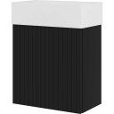 Proline møbler 40x23x40cm matt svart med 1 push open dør