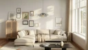 Menard Premium 5 seters venstrevendt L formet dyp sjeselongsofa i chenille   Lysbeige