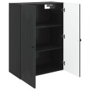 vidaXL Vegghengt skap Svart 66 x 34,5 x 90 cm Konstruert tre