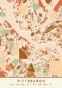 Black Maps Earth Tones 67 Plakat Plakat / 100x150cm