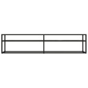 TV-benk svart marmor 180x40x40,5 cm herdet glass