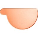 VMZINC Endestykke 333mm For Halv Takrenne Kobber