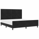  Svart Fløyels Sengemadrass 180x200 cm 3344959