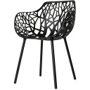 Fast Forest Stol med armlener Black