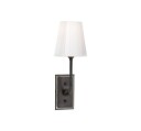 Hulton vägglampa brons/vitt glas
