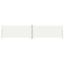 vidaXL Uttrekkbar sidemarkise 220x1000 cm kremhvit