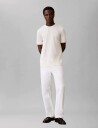 Calvin Klein Ss Tonal Stripe Crewnk Tee Cream L