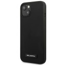 Karl Lagerfeld Silikonplakettdeksel til iPhone 13 Mini - Svart