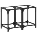  Sofabord med gjennomsiktig glassplate 2 stk 30x30x40 cm stål 845951