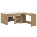  Barneseng med skrivebord Artisan eik 80 x 160 cm Konstruert tre