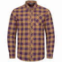 Blaser Joshua Shirt Man Ocker/Purple Checked S S
