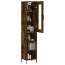 vidaXL Highboard røkt eik 34,5x34x180 cm konstruert tre 8720845487966