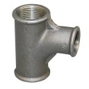 Sort StrømT-rør 1/2"