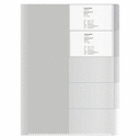 Plastmappe 5-fliker A4 transparent 25 Stk