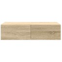  Vegghylle med skuffer sonoma eik 60x26,5x15 cm konstruert tre 8721158650016