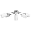 vidaXL Taklampe keramikkskjermer for 5 E14 lyspærer hvit kjegle
