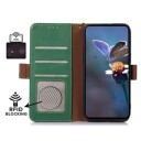 OnePlus 12 Lommebok-deksel i Lær med RFID Grønn