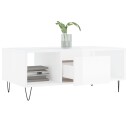  Salongbord høyglans hvit 90x50x36,5 cm konstruert tre 8721012109735