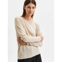 Selected Femme Dame Strikkevarer Beige L,