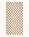 Maison Deux Checkerboard XL Pledd Hvit/Terracotta