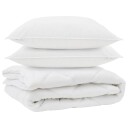 vidaXL Allsesong dyne med pute 3 stk. Hvit Mikrofiber